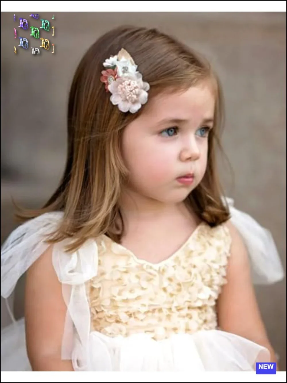Handmade Flower Hair Bows Faux Pearl Floral Clips for Toddlers Kids Children